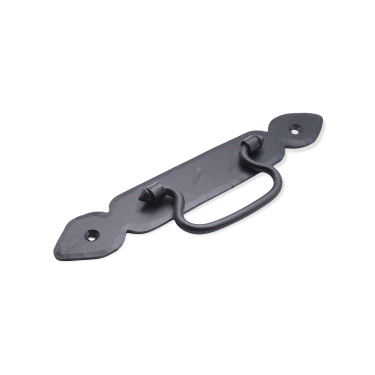 Click Here To Enlarge This Photo Of FC254 - Spira Brass Petal Ring Drop Pull - Black Iron