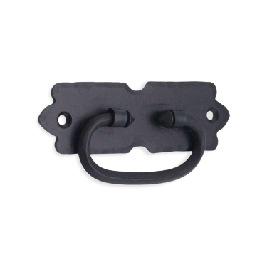 Click Here To Enlarge This Photo Of FC255 - Spira Brass Arrow Ring Drop Pull - Black Iron