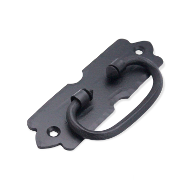 Click Here To Enlarge This Photo Of FC255 - Spira Brass Arrow Ring Drop Pull - Black Iron