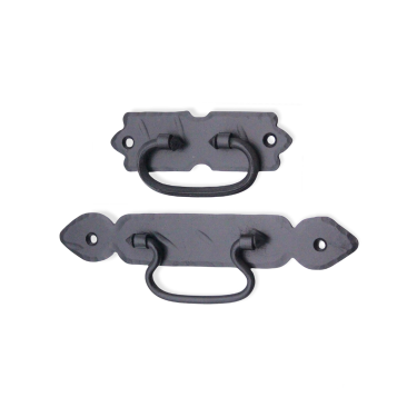 Click Here To Enlarge This Photo Of FC255 - Spira Brass Arrow Ring Drop Pull - Black Iron