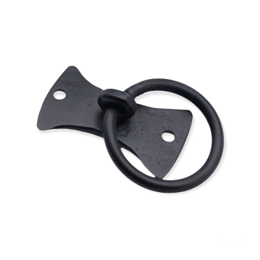 Click Here To Enlarge This Photo Of FC256 - Spira Brass Flutur Ring Drop Pull - Black Iron