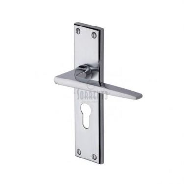 Click Here To Enlarge This Photo Of SC-3448-AP M.Marcus Sorrento Door Handle For Euro Profile Plate Swift Design Apollo Finish