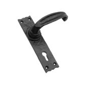 BI1102 - Spira Brass Isabella Lock Lever Handles - Black Antique