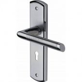 SC-3500-AP M.Marcus Sorrento Door Handle Lever Lock Mercury Design Apollo Finish