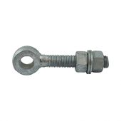 TIMCO AGE19200GEA - Galvanised Adjustable Gate Eyes with Nuts - M19 x 200mm
