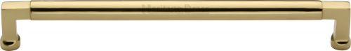 Click Here To Enlarge This Photo Of C0312 254-PB Heritage Brass Cabinet Pull Bauhaus Design 254mm ctc Polished Brass Finish