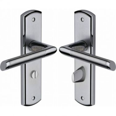Click Here To Enlarge This Photo Of SC-3530-AP M.Marcus Sorrento Door Handle For Bathroom Mercury Design Apollo Finish