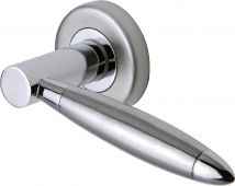 SC-3952-AP M.Marcus Sorrento Door Handle Lever Latch on Round Rose Fluo Design Apollo Finish