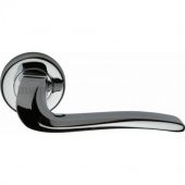SC-4262-PC M.Marcus Sorrento Door Handle Lever Latch on Round Rose Capri Design Polished Chrome Finish