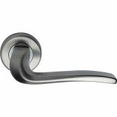 SC-4262-SC M.Marcus Sorrento Door Handle Lever Latch on Round Rose Capri Design Satin Chrome Finish