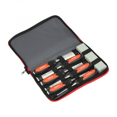 Click Here To Enlarge This Photo Of TIMCO 468249 - 7pc Bevel Edge Wood Chisel Set