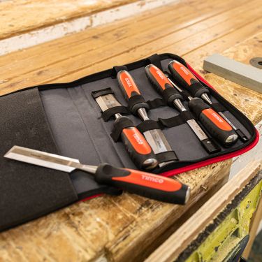 Click Here To Enlarge This Photo Of TIMCO 468249 - 7pc Bevel Edge Wood Chisel Set