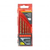 TIMCO HSSCO5DS - 5pc HSS Cobalt Jobber Drill Bit Set
