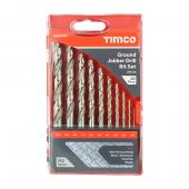 TIMCO HSSG10DS - 10pc HSS M2 Ground Jobber Drill Bit Set