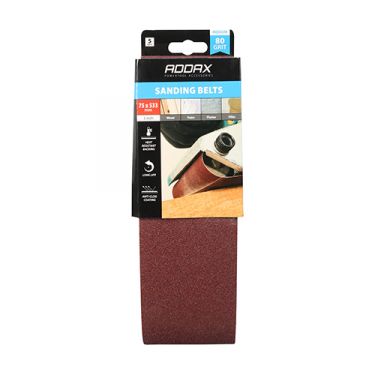 Click Here To Enlarge This Photo Of TIMCO 231841 - P80 Grit Sanding Belts 75mm x 533mm (5pcs)