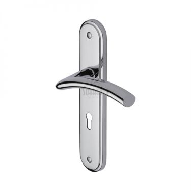 Click Here To Enlarge This Photo Of SC-4350-PC M.Marcus Sorrento Door Handle Lever Lock Tosca Design Polished Chrome Finish
