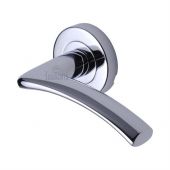 SC-4352-PC M.Marcus Sorrento Door Handle Lever Latch on Round Rose Tosca Design Polished Chrome Finish