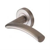 SC-4352-SN M.Marcus Sorrento Door Handle Lever Latch on Round Rose Tosca Design Satin Nickel Finish
