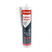 TIMCO 732480 - 300ml Acetoxy General Purpose Silicone Sealant (White)