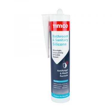Click Here To Enlarge This Photo Of TIMCO 732750 - 300ml Bathroom & Sanitary Silicone (White)
