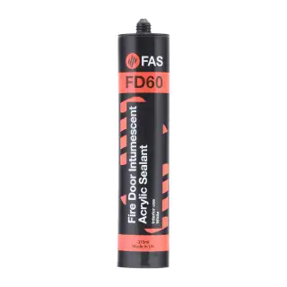 TIMCO FAWHITE - 310ml Fire Rated Intumescent & Acoustic Acrylic Sealant &lpar;Box of 24&rpar;