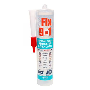 Click Here To Enlarge This Photo Of TIMCO 247336 - 290ml 9 in 1 Adhesive & Sealant (Crystal Clear)