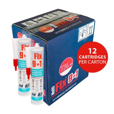 Click Here To Enlarge This Photo Of TIMCO 247336 - 290ml 9 in 1 Adhesive & Sealant (Crystal Clear)