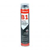 TIMCO 247760 - 750ml Gun Grade B1 Fill & Fix Fire Rated Expanding PU Foam