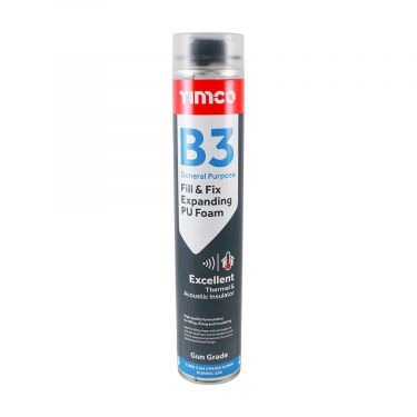 Click Here To Enlarge This Photo Of TIMCO 247641 - 750ml Gun Grade B3 Fill & Fix Expanding PU Foam