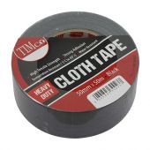 TIMCO HDCTBLACK - 50mm x 50m Black Heavy Duty Cloth Tape