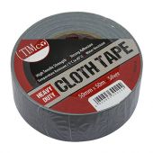 TIMCO HDCTSILVER - 50mm x 50m Silver Heavy Duty Cloth Tape