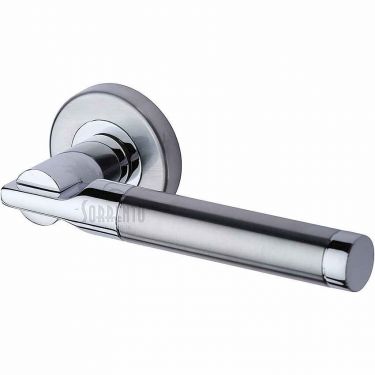Click Here To Enlarge This Photo Of SC-4786-AP M.Marcus Sorrento Door Handle Lever Latch on Round Rose Salo Design Apollo Finish