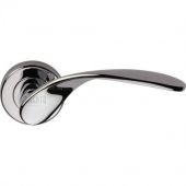 SC-5225-PC M.Marcus Sorrento Door Handle Lever Latch on Round Rose Lorenz Design Polished Chrome Finish