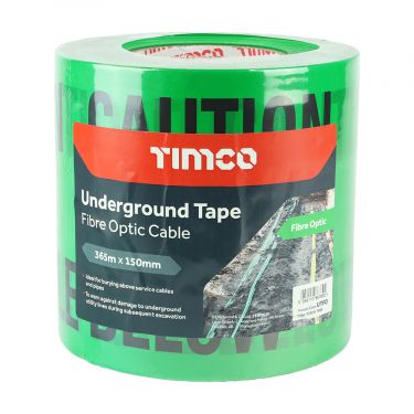 Click Here To Enlarge This Photo Of TIMCO UTFO - 150mm x 365m Green 'Fibre Optic Cable' Underground Tape