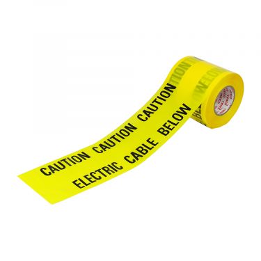 Click Here To Enlarge This Photo Of TIMCO UTEC - 150mm x 365m Yellow 'Electric Cable' Underground Tape