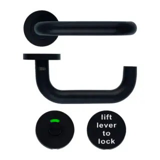 ZCS030LL-PCB - Zoo Hardware 19mm Lift to Lock Return to Door Lever Set &lpar;for use with ZDL7260LL only&rpar; Powder Coated Black