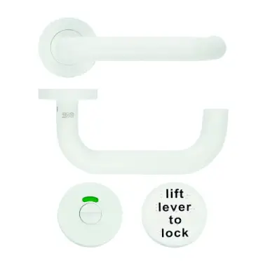 Click Here To Enlarge This Photo Of ZCS030LL-PCW - Zoo Hardware 19mm Lift to Lock Return to Door Lever Set &lpar;for use with ZDL7260LL only&rpar; Powder Coated White