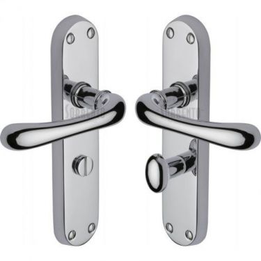 Click Here To Enlarge This Photo Of SC-6330-PC M.Marcus Sorrento Door Handle For Bathroom Donna Design Polished Chrome Finish