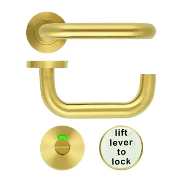 Click Here To Enlarge This Photo Of ZCS030LL-PVDSB - Zoo Hardware 19mm Lift to Lock Return to Door Lever Set &lpar;for use with ZDL7260LL only&rpar; PVD Satin Brass