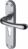 SC-6348-SC M.Marcus Sorrento Door Handle For Euro Profile Plate Donna Design Satin Chrome Finish