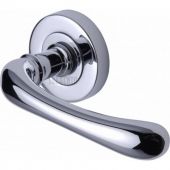 SC-6352-PC M.Marcus Sorrento Door Handle Lever Latch on Round Rose Donna Design Polished Chrome Finish