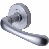 SC-6352-SC M.Marcus Sorrento Door Handle Lever Latch on Round Rose Donna Design Satin Chrome Finish
