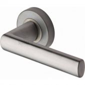 SC-6420-SC M.Marcus Sorrento Door Handle Lever Latch on Round Rose Milan Design Satin Chrome Finish
