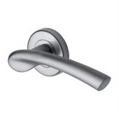 SC-6743-SC M.Marcus Sorrento Door Handle Lever Latch on Round Rose Paris Design Satin Chrome Finish