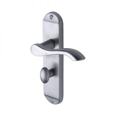 Click Here To Enlarge This Photo Of SC-7330-SC M.Marcus Sorrento Door Handle For Bathroom Aurora Design Satin Chrome Finish