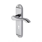 SC-7350-PC M.Marcus Sorrento Door Handle Lever Lock Aurora Design Polished Chrome Finish