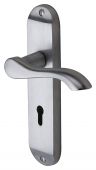 SC-7350-SC M.Marcus Sorrento Door Handle Lever Lock Aurora Design Satin Chrome Finish