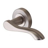 SC-7352-SN M.Marcus Sorrento Door Handle Lever Latch on Round Rose Aurora Design Satin Nickel Finish