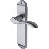 SC-7360-SC M.Marcus Sorrento Door Handle Lever Latch Aurora Design Satin Chrome Finish
