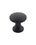 TDFK24-MB - Zoo Hardware Round Cabinet knob 24mm Dia. Matt Black Finish